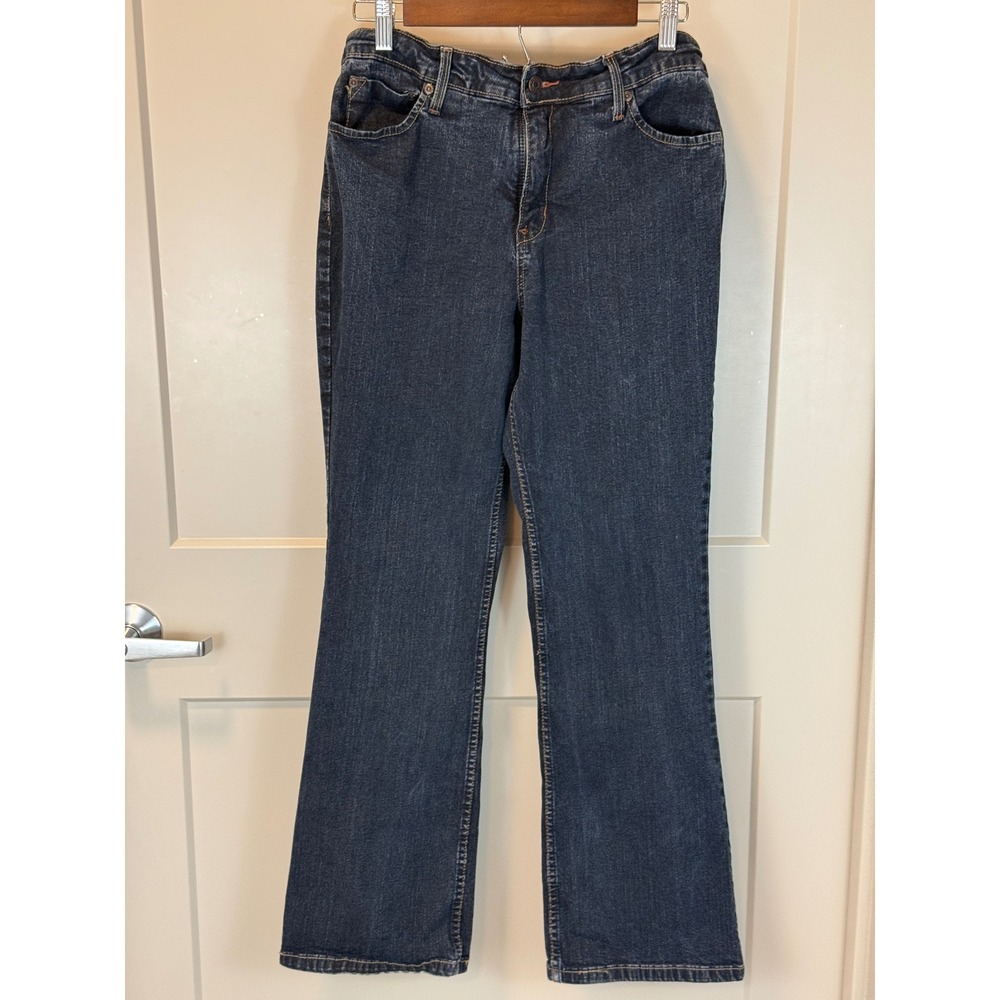 Womens Levi's Signature At Waist Bootcut Jeans Size 12‎ Medium Dark Wash